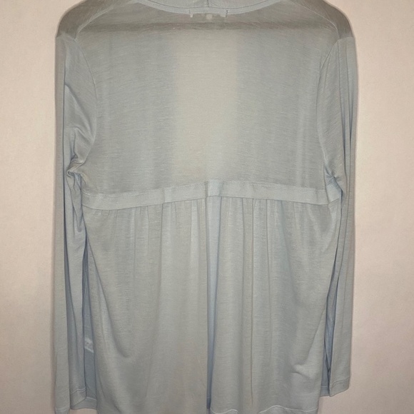 NWOT Three Dots Open Front Lightweight Tencel Sky Blue Cardigan size Small NEW - Picture 3 of 5